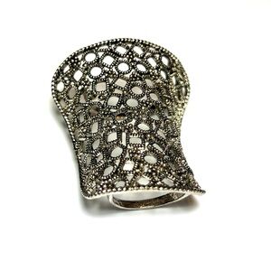 Antiqued silver colored Scarf slide